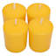 4-Pack Unscented Overdip Votive Candles, Yellow