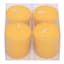 4-Pack Unscented Overdip Votive Candles, Yellow