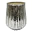 Tracey Boyd Hex Mercury Glass Hurricane Candle Holder, 7"