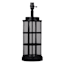 Black Metal with Silver Glass Medium Table Lamp Base, 19"