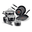 T-fal Signature 12-Piece Cookware Set, Black