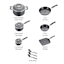 T-fal Signature 12-Piece Cookware Set, Black
