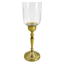 Providence Glass Hurricane with Gold Stem Candle Holder, 13"