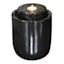 Crosby St. Pre-Lit Ceramic Black Outdoor Fountain, 12"