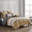 7-Piece Davin Yellow & Grey Comforter Set, Full/Queen