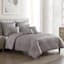 7-Piece Langston Grey Comforter Set, Full/Queen