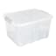 Clear Storage Tote with Latch, 32l