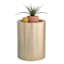 Found & Fable Hammered Gold Drum Accent Table, Large