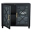 Providence Merrick Black Glass Pane Cabinet