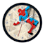 Spiderman Black Round Wall Clock, 10"