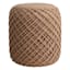 Ty Pennington Reid Twisted Round Ottoman, Wool Brown