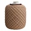 Ty Pennington Reid Twisted Round Ottoman, Wool Brown