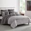 7-Piece Tamona Grey Comforter Set, Full/Queen