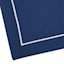 Set of 4 Navy Blue Placemats with White Embroidered Border