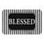 Blessed Striped Echo Doormat, 17x27