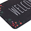 Welcome Floral Black Echo Doormat, 17x27
