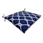 Providence Navy Blue Rope Lattice Outdoor Square Seat Cushion