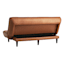 Honeybloom Wyatt Push Back Sofa, Cognac Faux Leather