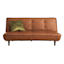 Honeybloom Wyatt Push Back Sofa, Cognac Faux Leather
