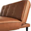 Honeybloom Wyatt Push Back Sofa, Cognac Faux Leather