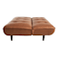 Honeybloom Wyatt Push Back Sofa, Cognac Faux Leather