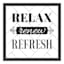 Relax, Renew, Refresh Faux Tile Wall Decor, 16"