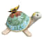 Turtle with Butterfly Outdoor Garden Statue, 6.3"