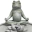 Yoga Frog Outdoor Fountain, 15"