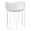 Sunny Club White Round Planter Stand, Large