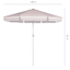 Providence Premium Pink Awning Stripe Round Patio Umbrella, 9'