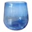 Cobalt Blue Crackle Glass Stemless Wine Glass, 14oz
