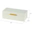 White Faux Leather Box, 10x6