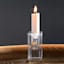 Glass Ribbed Taper Candle Holder, 2"