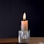 Glass Ribbed Taper Candle Holder, 1.5"