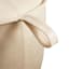 Crosby St. Rowan Cream Faux Leather Round Ottoman