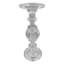 Providence Clear Glass Candle Holder, 11.8"