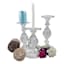Providence Clear Glass Candle Holder, 11.8"
