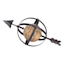 Honeybloom Black Metal Arrow Globe, 12"