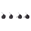 4-Piece Casters Set, Black
