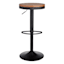 Dakota Adjustable Modern Industrial Black Barstool, 29"
