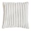 Tracey Boyd Beige Stripe Faux Fur Throw Pillow, 18"