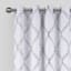 Ivory & Grey Blackout Grommet Curtain Panel, 84"