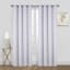 Sun Shield Brent Ivory & White Embroidered Blackout Grommet Single Curtain Panel, 84"
