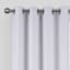Sun Shield Brent Ivory & White Embroidered Blackout Grommet Single Curtain Panel, 84"