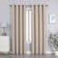 Sun Shield Linen Blackout Grommet Curtain Panel, 84"