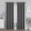 Sun Shield Charcoal Blackout Grommet Curtain Panel, 84"