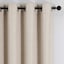 Sun Shield Tattersol Linen Blackout Grommet Single Curtain Panel, 95"