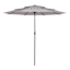 3-Tier Grey Crank & Tilt Round Patio Umbrella, 9'
