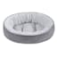 Dark Grey Faux Suede Donut Pet Bed, 18"