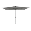Light Grey Rectangle LED Crank Patio Umbrella, 6.5x10'